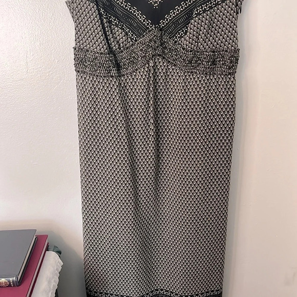 Tory Burch New Label Spaghetti Strap Beaded Black Gray Shift Dress Sz XS Petite - Picture 4 of 10